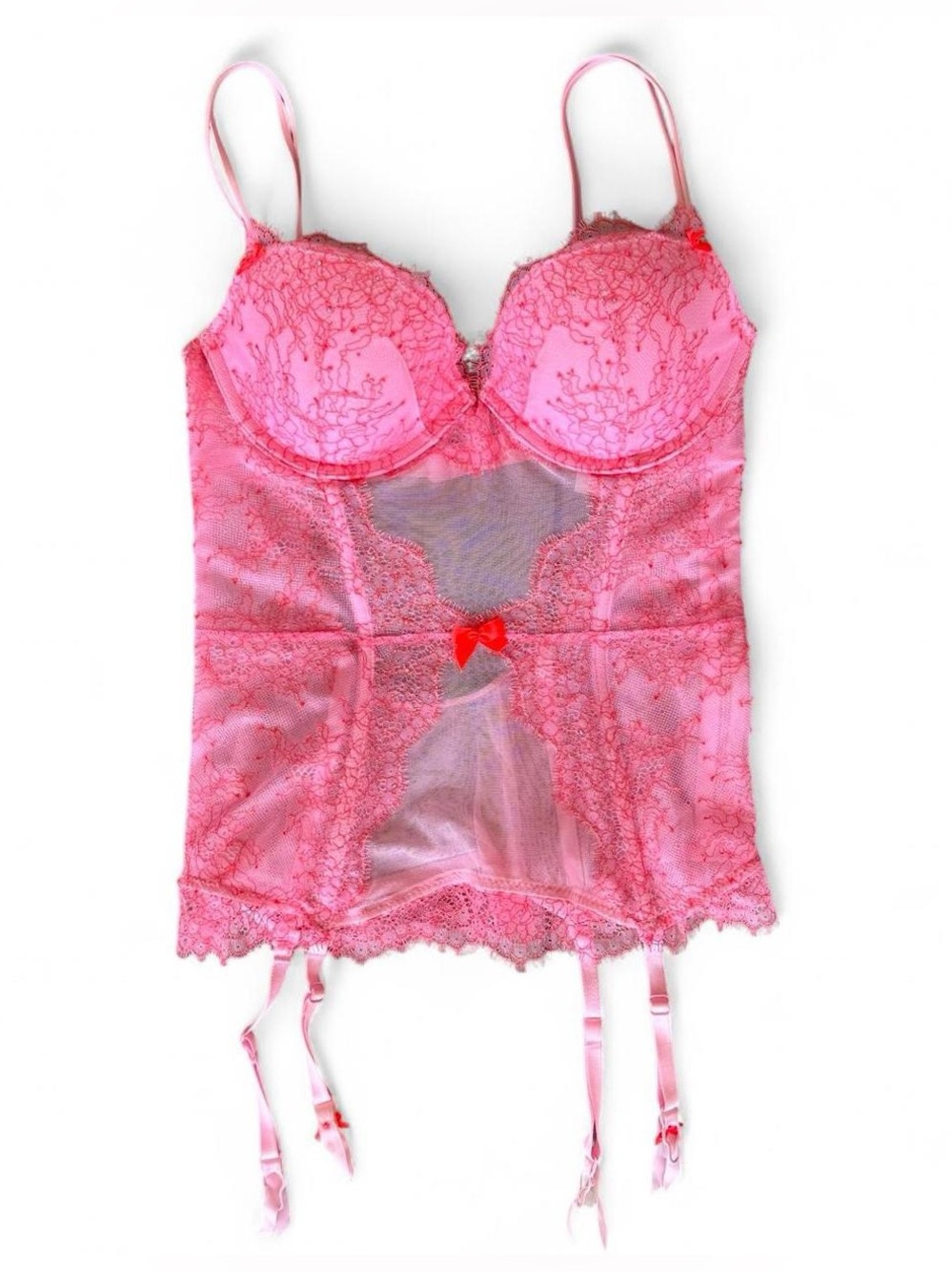 Victoria's Secret Dream Angels Pink Lace Corset Top